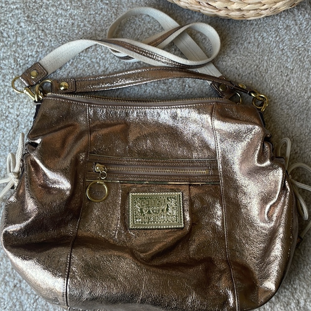 Gold poppy Coach Purse